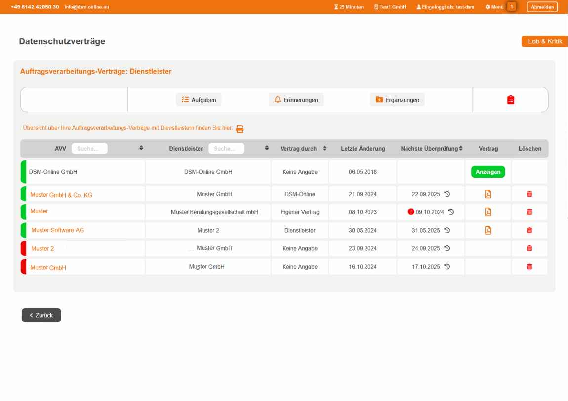 Auftragsverarbeitungsverträge