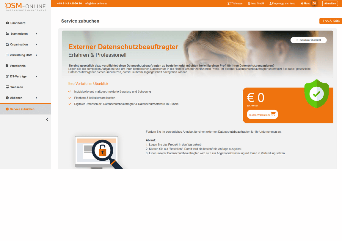 Externer Datenschutzbeauftragter