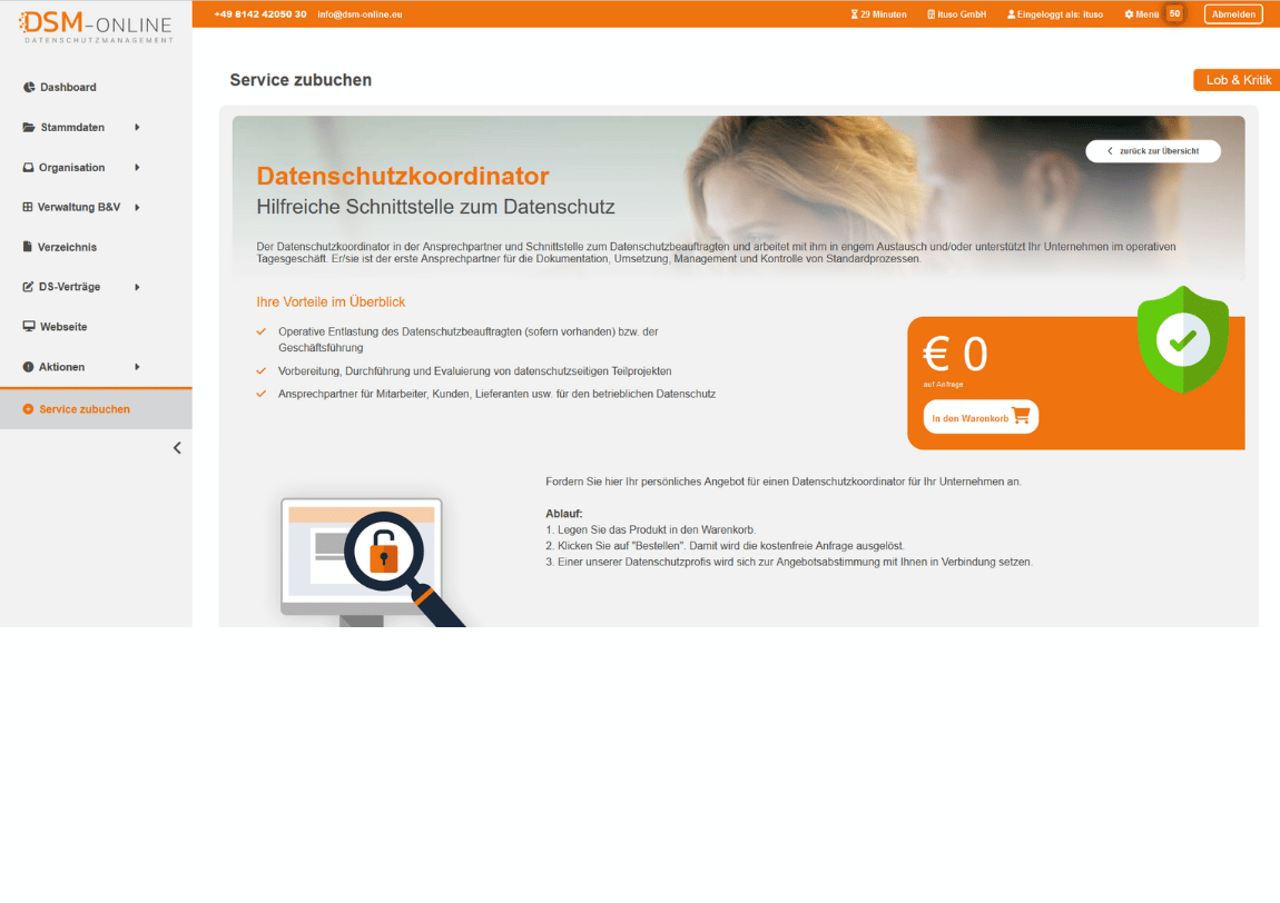 Externer Datenschutzkoordinator